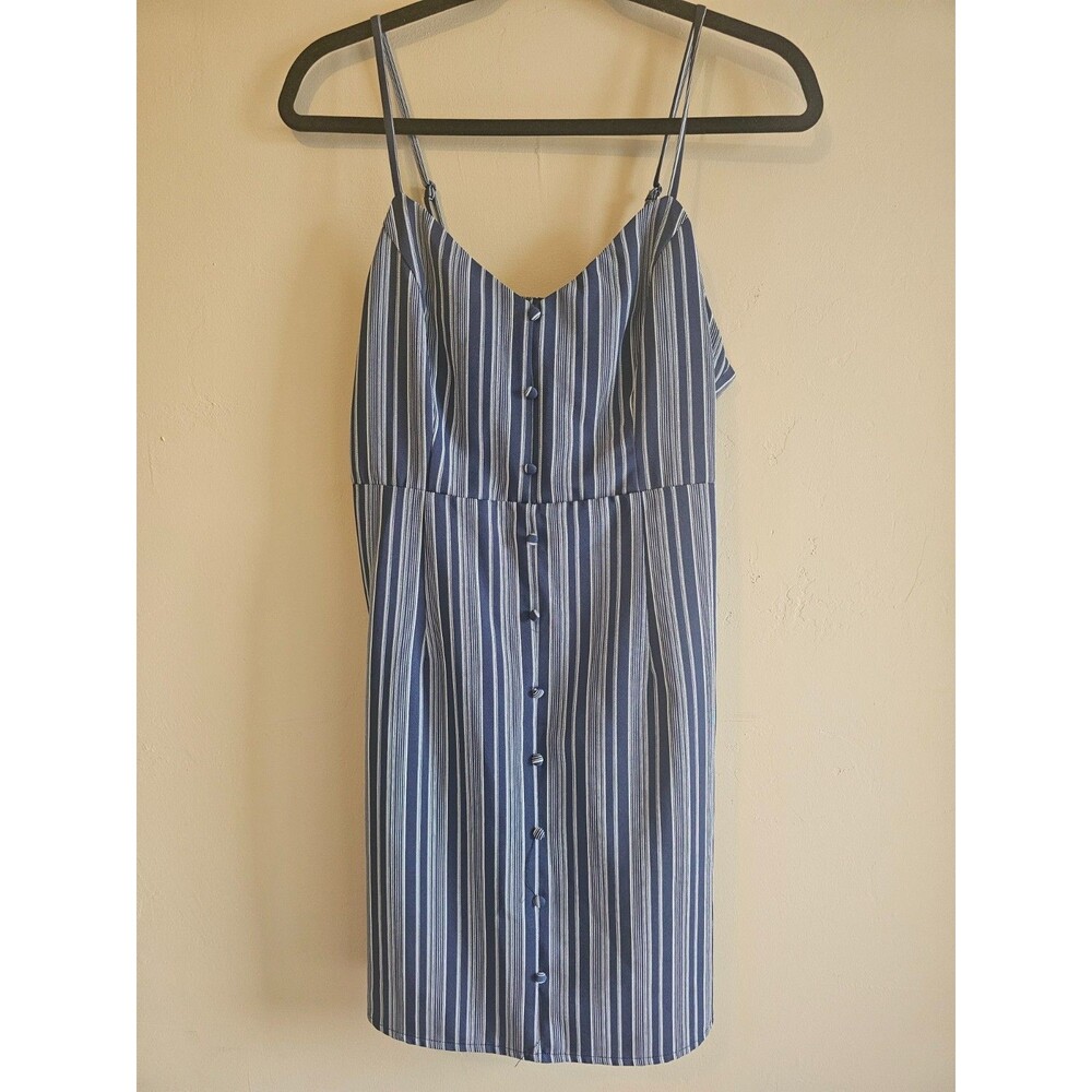 Lulus Walk the Walk Blue/white striped tank dress-Sz M-nautical